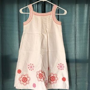Girls White Floral Dress